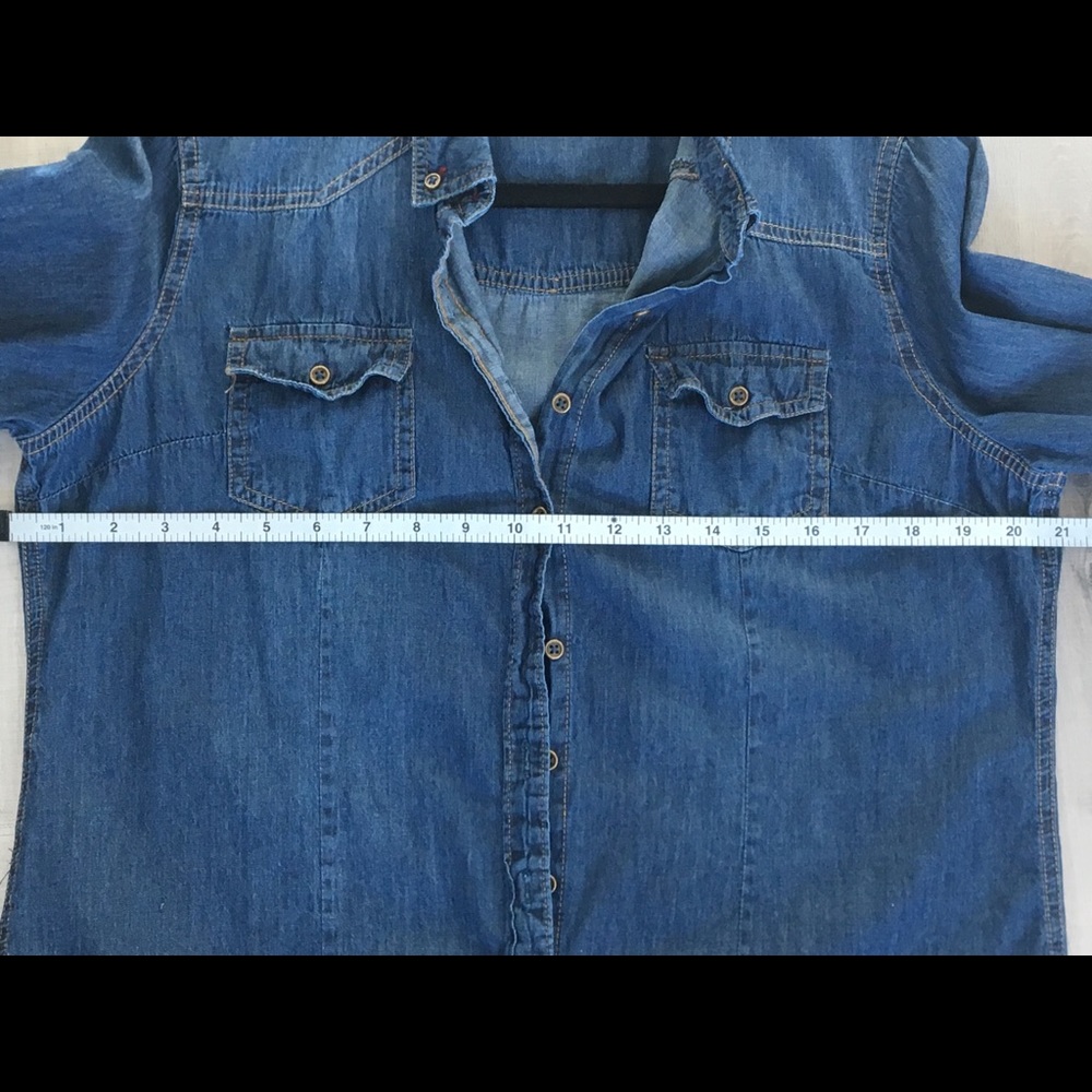 🐾 Highway (HWY) jeans button up top XL - Picture 6 of 8